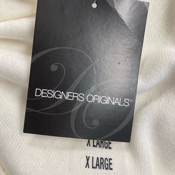 DESIGNER ORIGINALS,Women’s White XL Sweater, Back zipper closure,New with tags - Picture 11 of 12